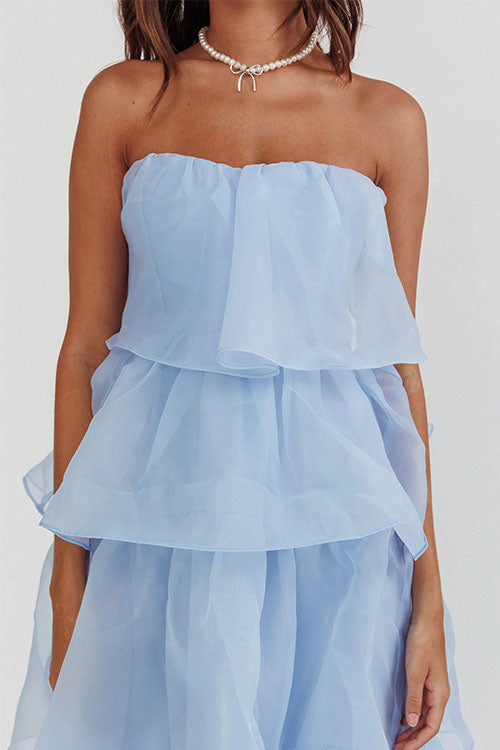 Rowangirl  Mesh Strapless Backless Dress