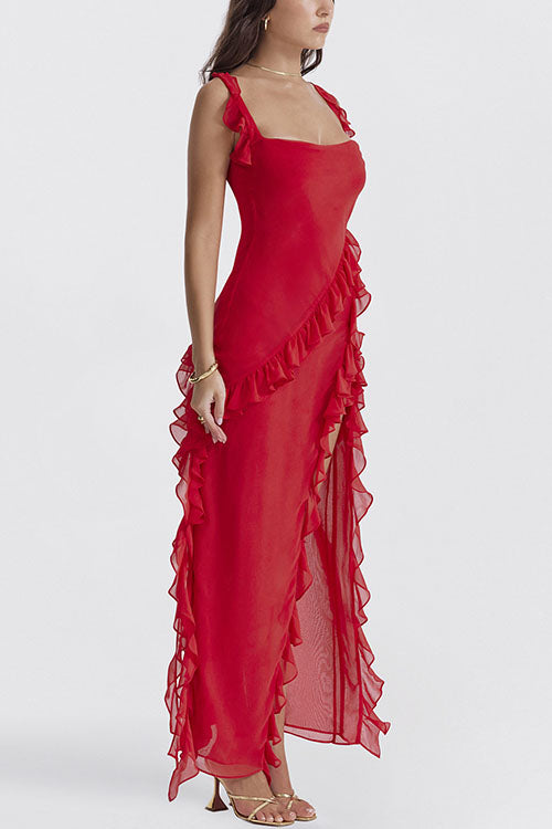 Rowangirl Fashionable Ruffles And Elegant Temperament Cross Dress