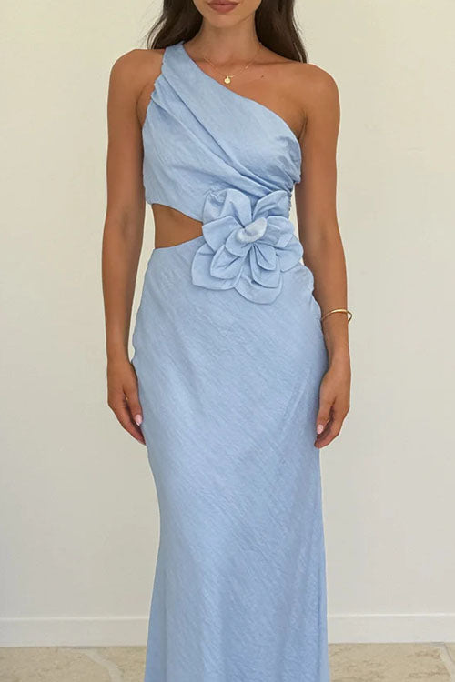 Rowangirl  Stylish One Shoulder Strapless Dress