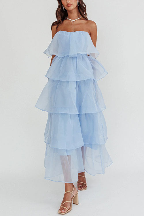 Rowangirl  Mesh Strapless Backless Dress