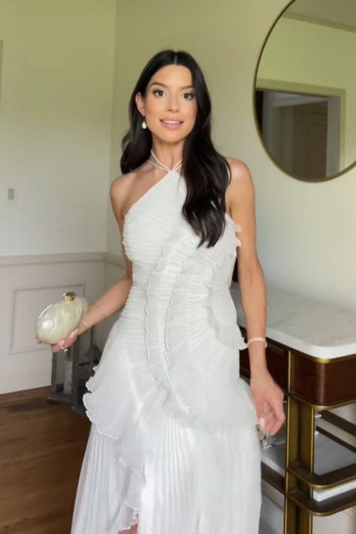 Rowangirl  Ruffled Pleated Dress