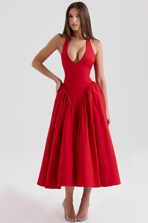 Rowangirl V-Neck Long Dress
