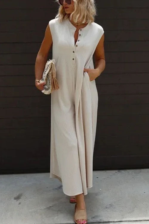 Rowangirl Sleeveless Wide Leg Jumpsuit