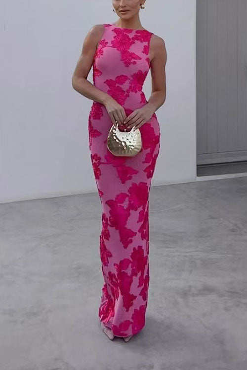Rowangirl Embroidered Sleeveless Straight Dress