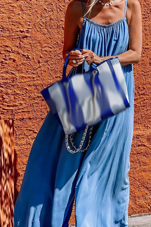 Rowangirl Loose Wide-Leg Jumpsuit With Suspenders