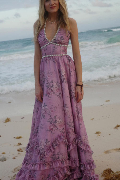 Rowangirl Printed Pearl Maxi Dress