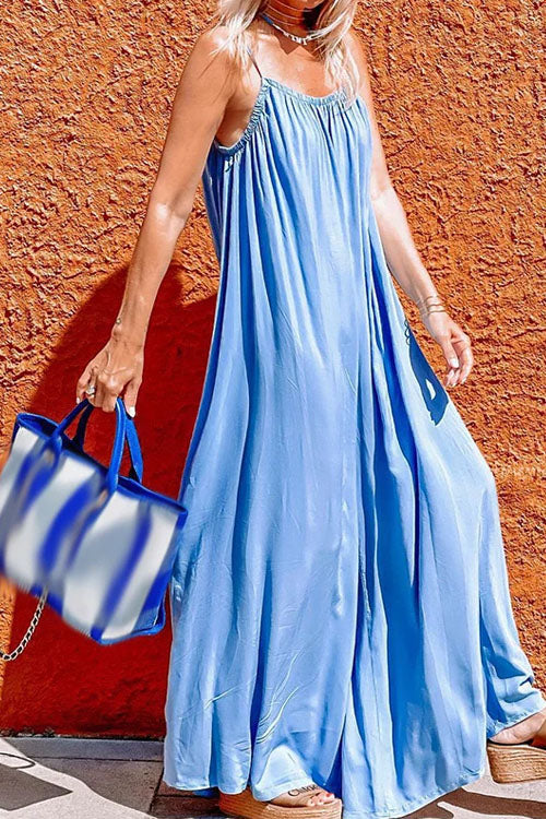 Rowangirl Loose Wide-Leg Jumpsuit With Suspenders
