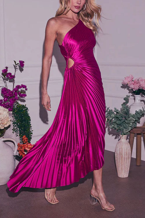 Rowangirl  Off-Shoulder Pleated Dress