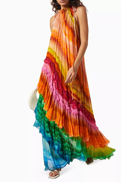 Rowangirl  Fashion Printed Off-Shoulder Dress