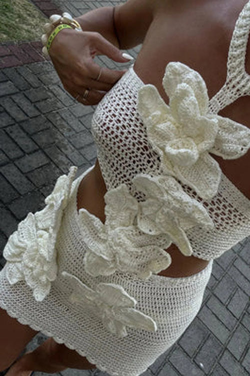 Rowangirl  Fashion Halterneck Floral Dress
