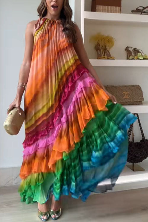 Rowangirl  Fashion Printed Off-Shoulder Dress