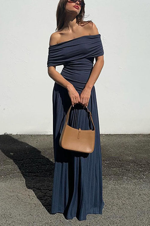 Rowangirl  Off-shoulder One-shoulder Fashionable And Elegant Tube Top Dress