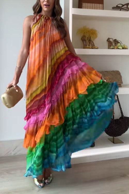 Rowangirl  Fashion Printed Off-Shoulder Dress