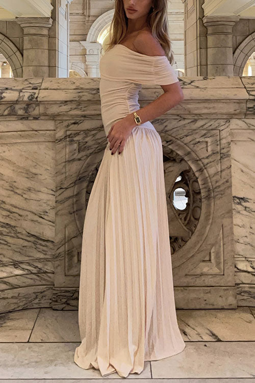 Rowangirl  Off-shoulder One-shoulder Fashionable And Elegant Tube Top Dress