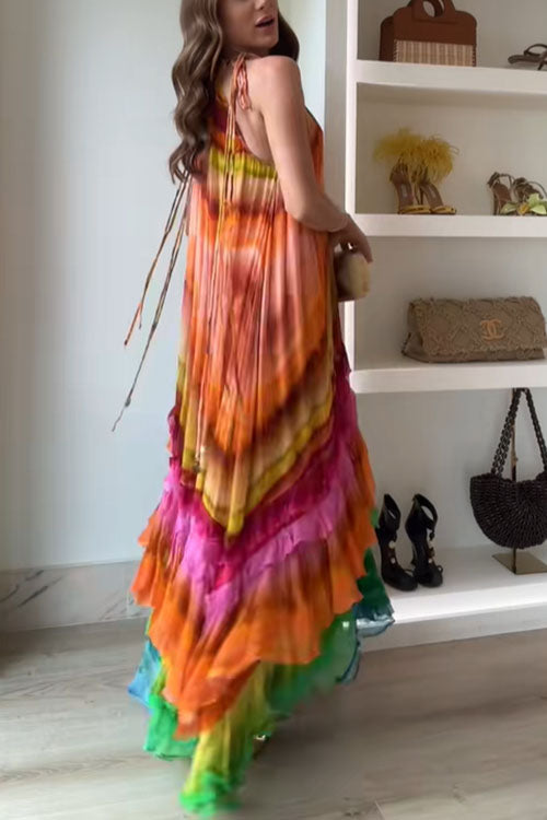 Rowangirl  Fashion Printed Off-Shoulder Dress