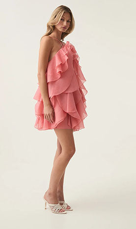 Rowangirl  Halter Neck Floral Ruffle Dress