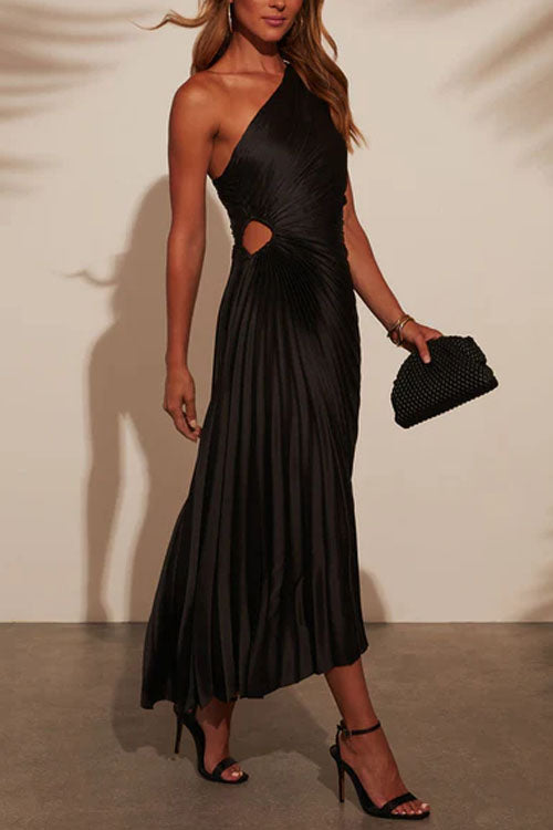 Rowangirl  Off-Shoulder Pleated Dress