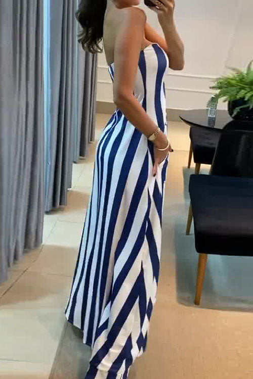 Rowangirl  Cross Pleated Knot Slit Top Wide Leg Pants Suit