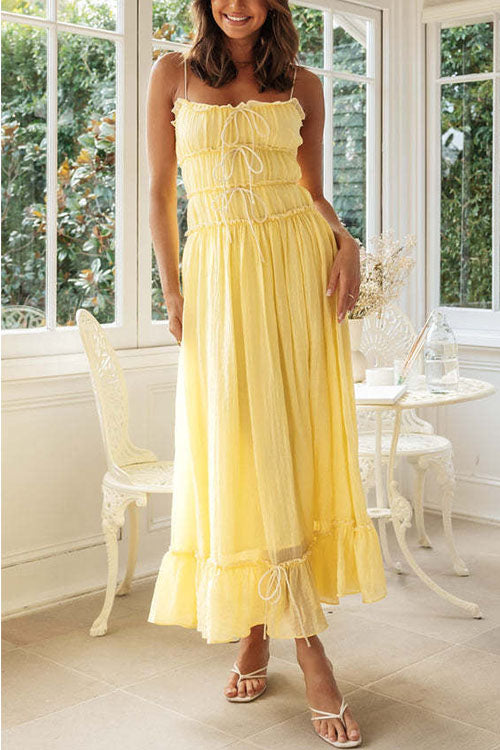 Rowangirl  Long Strappy Patchwork Dress
