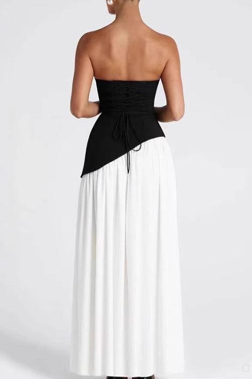 Rowangirl Irregular Slit Holiday Maxi Dress