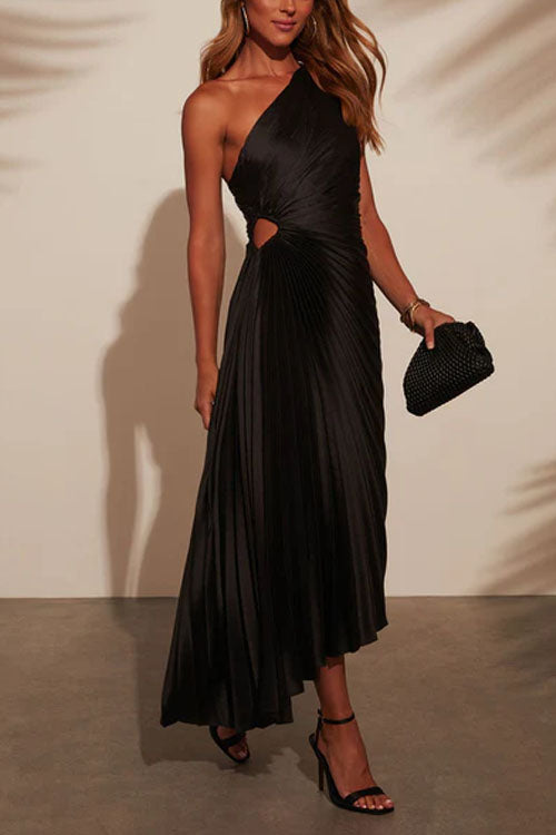 Rowangirl  Off-Shoulder Pleated Dress