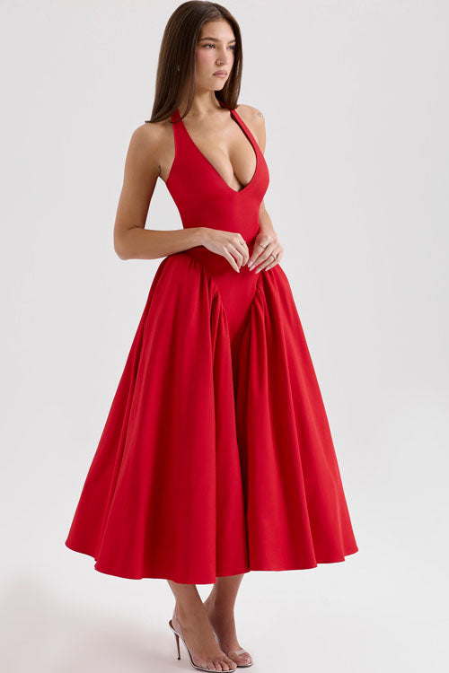 Rowangirl V-Neck Long Dress