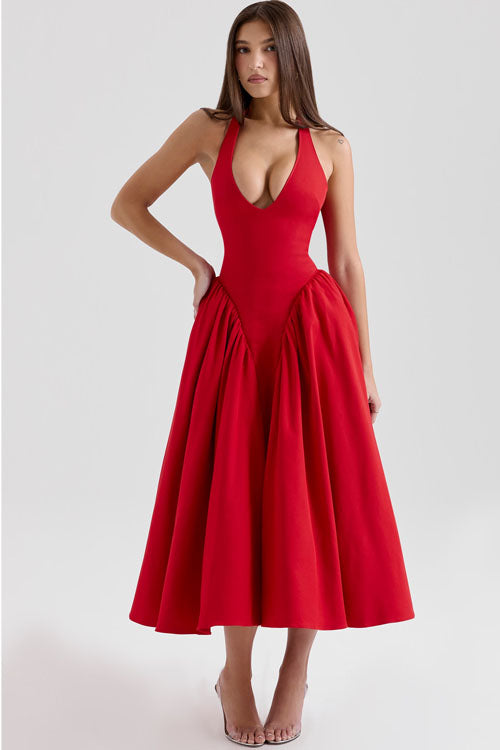 Rowangirl V-Neck Long Dress