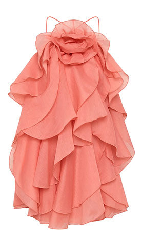 Rowangirl  Halter Neck Floral Ruffle Dress