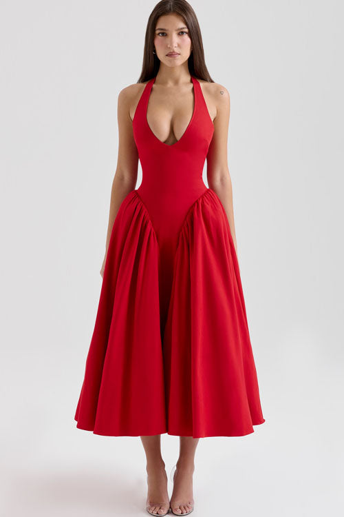 Rowangirl V-Neck Long Dress