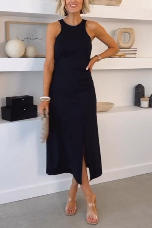 Rowangirl  Sleeveless Strappy Slit Dress