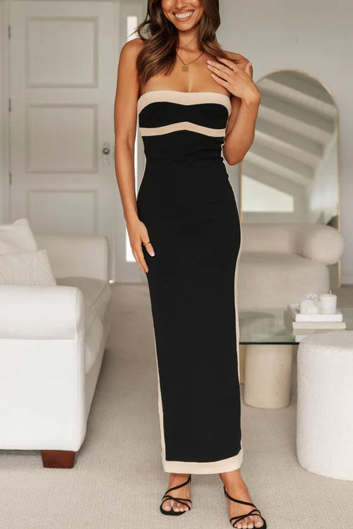 Rowangirl  Wrap Chest Slit Dress
