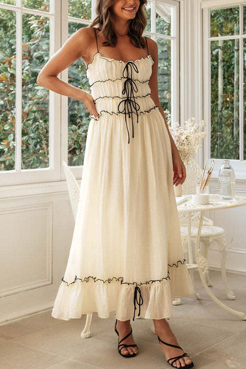 Rowangirl  Long Strappy Patchwork Dress