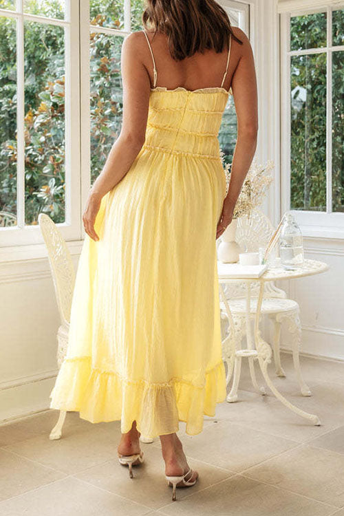Rowangirl  Long Strappy Patchwork Dress