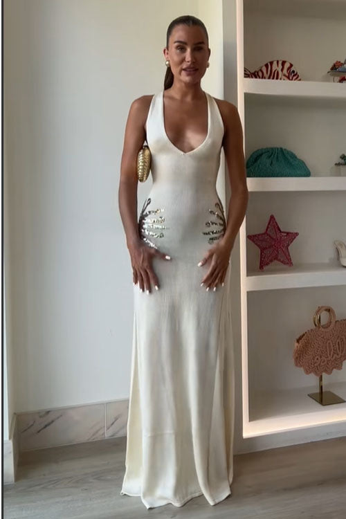 Rowangirl   Knitted V-Neck Dress