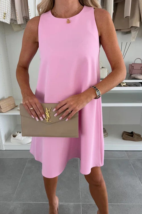 Rowangirl  Round NeckLoose Casual Dress