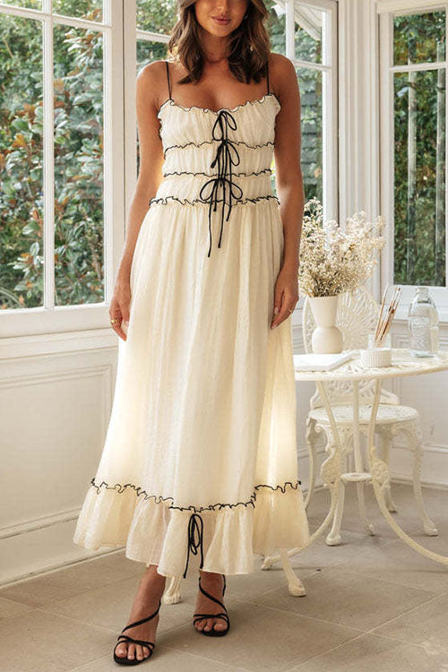 Rowangirl  Long Strappy Patchwork Dress
