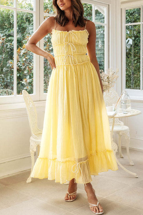 Rowangirl  Long Strappy Patchwork Dress