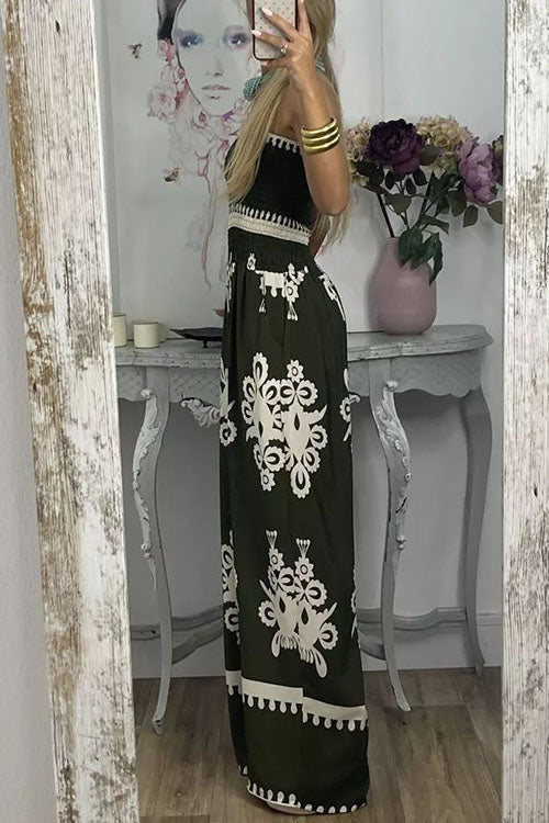 Rowangirl  Printed Chest Wrap Jumpsuit