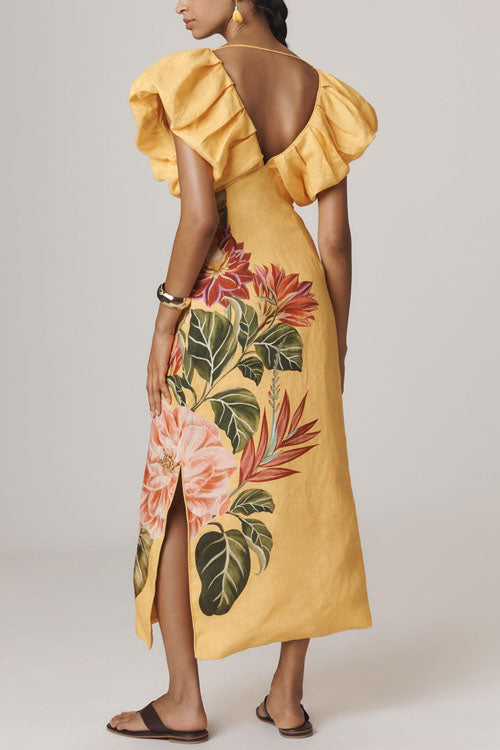 Rowangirl   V-neck Short-sleeved Exquisite Dress
