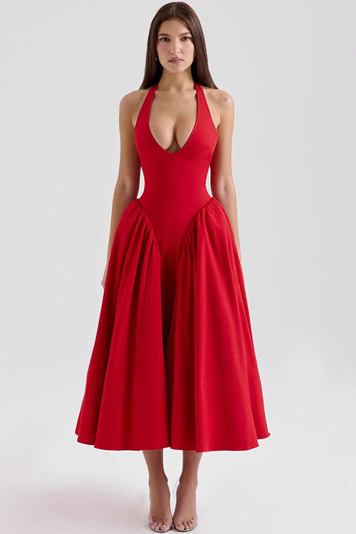 Rowangirl V-Neck Long Dress