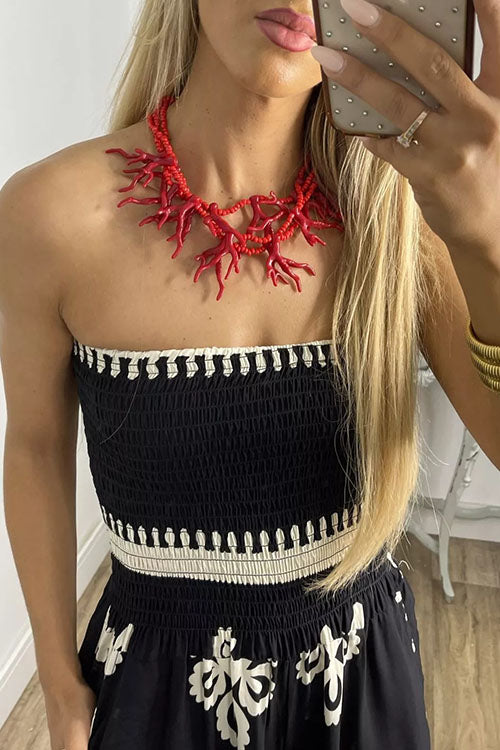 Rowangirl  Printed Chest Wrap Jumpsuit