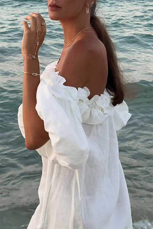 Rwangirl Boat Neck Slit Holiday Dress