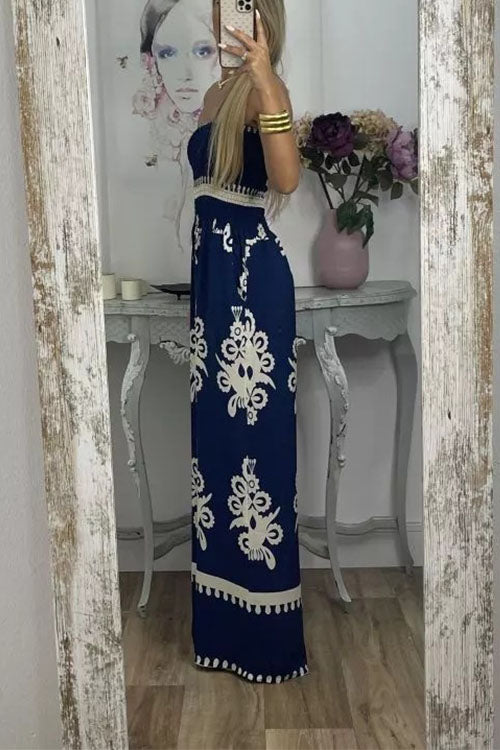 Rowangirl  Printed Chest Wrap Jumpsuit
