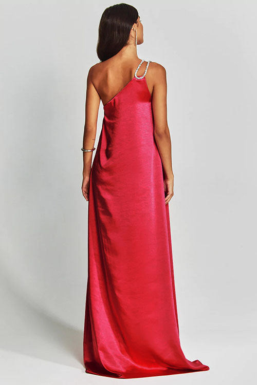 Rowangirl Satin Off-Shoulder Long Dress