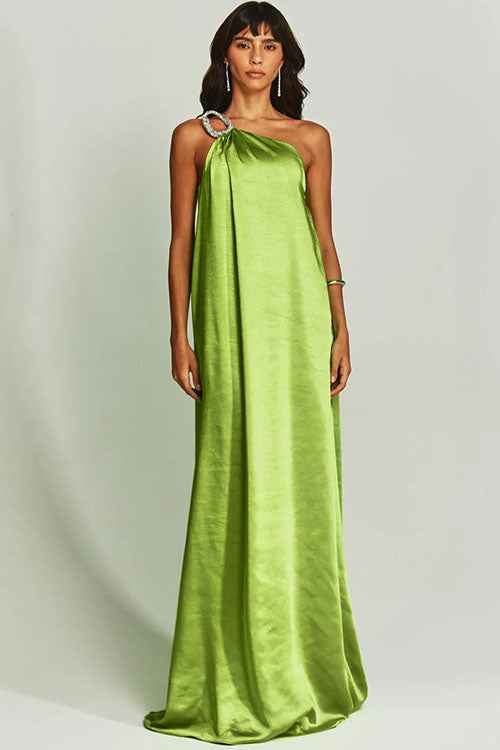 Rowangirl Satin Off-Shoulder Long Dress