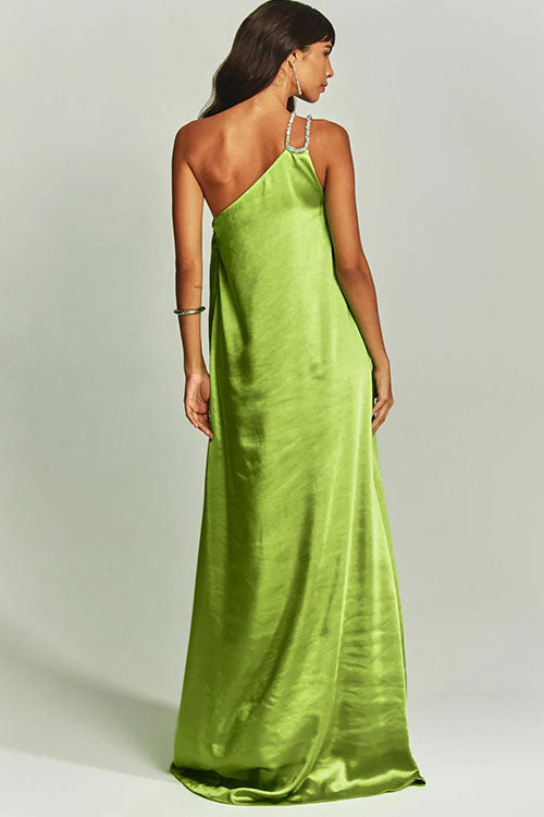 Rowangirl Satin Off-Shoulder Long Dress