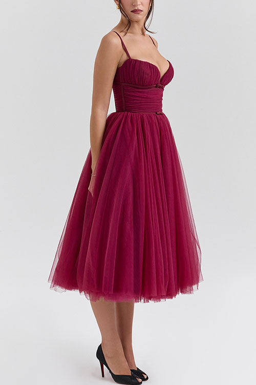 Rowangirl Halter Backless Mesh Dress