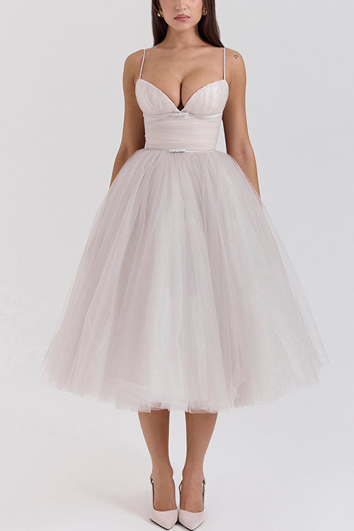Rowangirl Halter Backless Mesh Dress