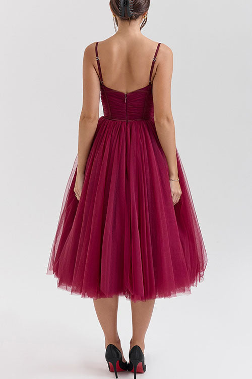 Rowangirl Halter Backless Mesh Dress