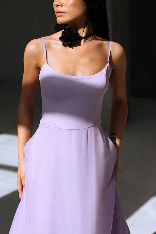 Rowangirl Chic Sling Large Three-Dimensional Flower Sleeveless Dress
